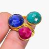 Blue Jade, Jade Gemstone Handmade 925 Sterling Silver Jewelry Ring Size 6.5 KJ-1620
