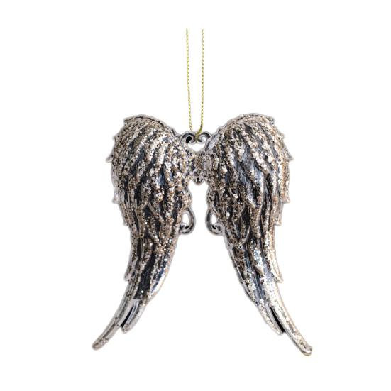 Рождественское украшение на елку Стоящий олень Чашка Дизайн крыльев бабочек Блестящее подвесное украшение Праздничный сезон Домашний декор