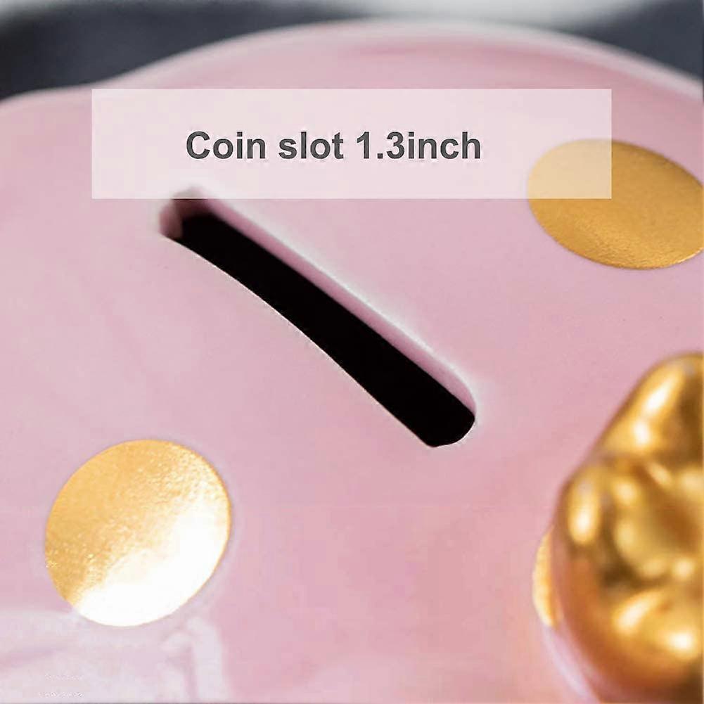 Piggy Bank for Girls, Small Ceramic Toddler Money Saving Bank for Boys, Porcelain Decor Coin Box