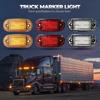 2 шт. 12 В 24 В светодиодные боковые габаритные фонари для прицепов, боковые габаритные фонари для караванов, светодиодные лампы для грузовиков, желтые, красные, белые