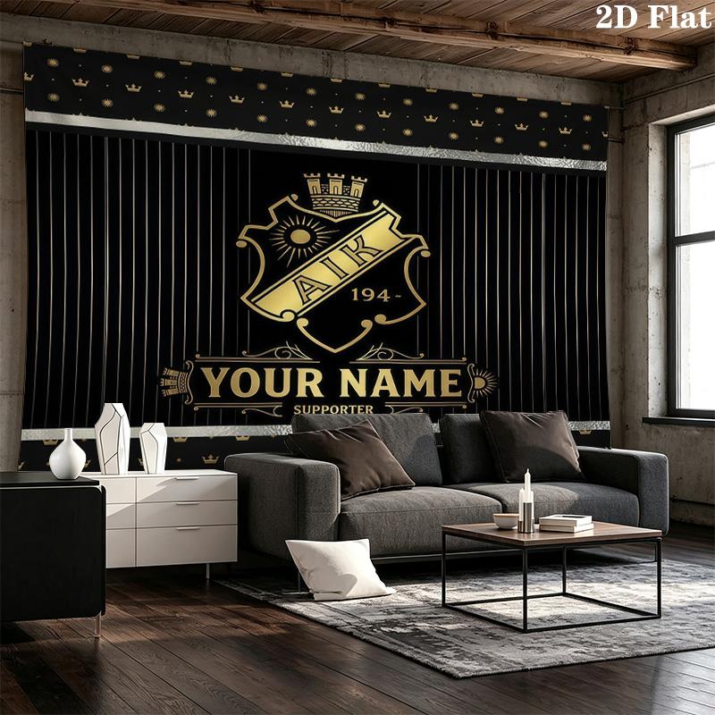 Custom Name AIK2Printed Tapestry – Wall Hanging for Bedrooms, Dorms, and Home Decor