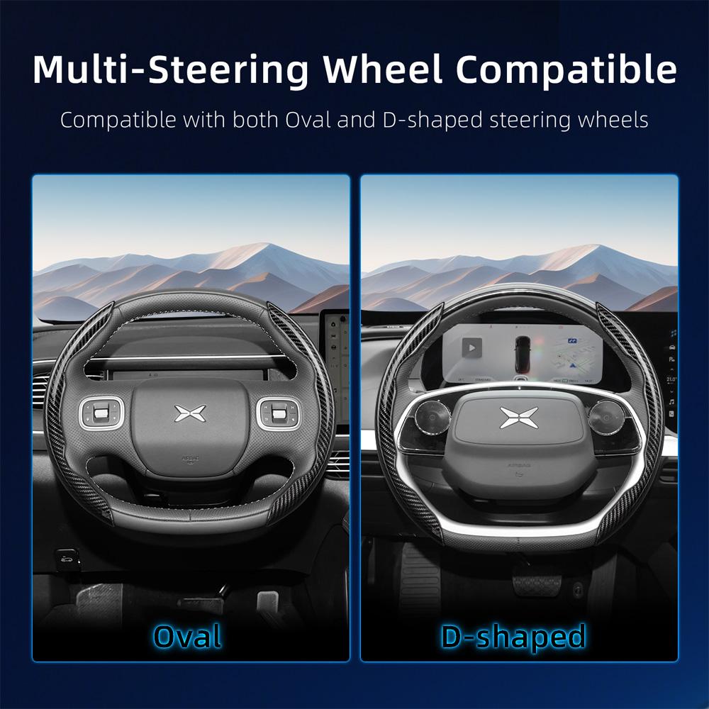 zkfan8 Suitable for Xpeng Carbon Fiber Texture Steering Wheel Cover with Segmented Quick-Release Design, Durable, for Models Such as G6 G9 P7 P7+
