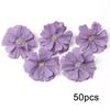 Purple Artificial Flowers Heads Silk Fake Flowers for Home Decor Party Wedding Decoration Garlamd DIY Craft Gifts Accessories