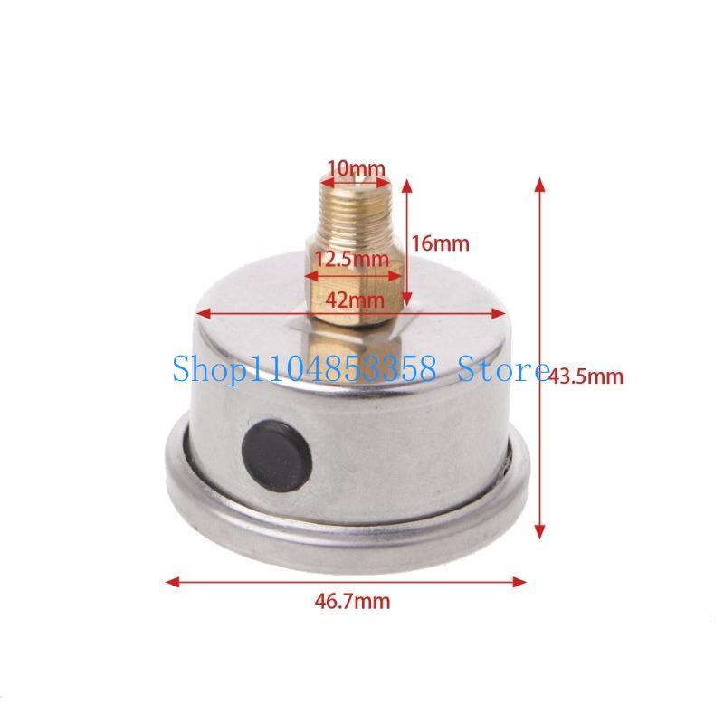 652F Compact Pressure Regulator Gauge 0-160 Psi/Bar Oil Display Meter Gauge