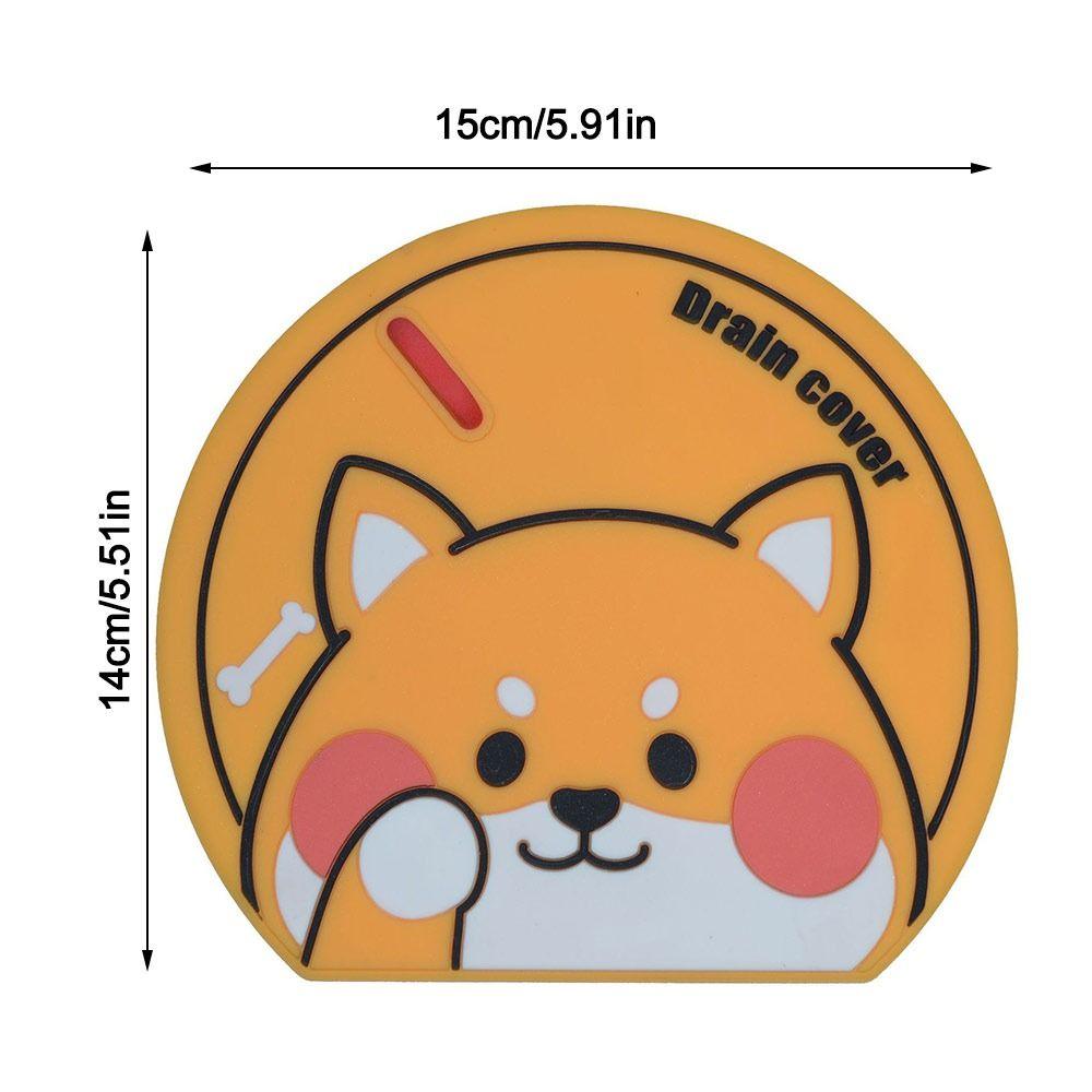 Anti Odor Sewer Floor Drain Cover Cartoon Animal Sewer Sealing Silicone Mat for Bathroom&Kitchen