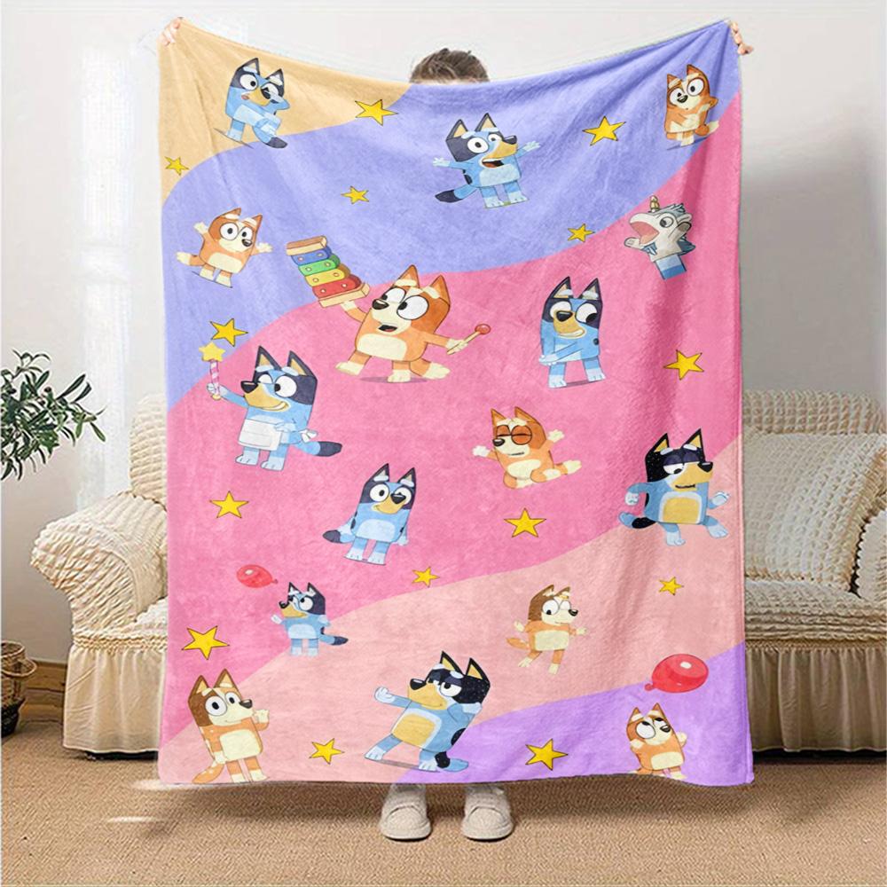 Bluey Blanket Soft Warm Cozy Perfect for Bed Picnics Chair for All Occasions Modern Style Ideal Gift for Friends Family Couples Picnic