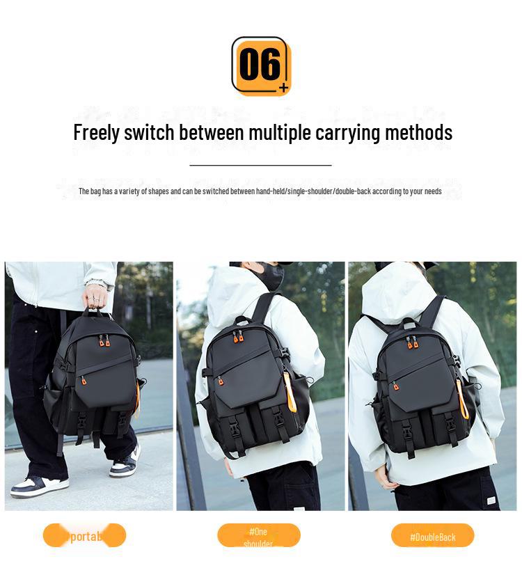 Универсальный нейлоновый рюкзак большой вместимости для учеников младших классов средней школы — унисекс, повседневный и совместимый с компьютером