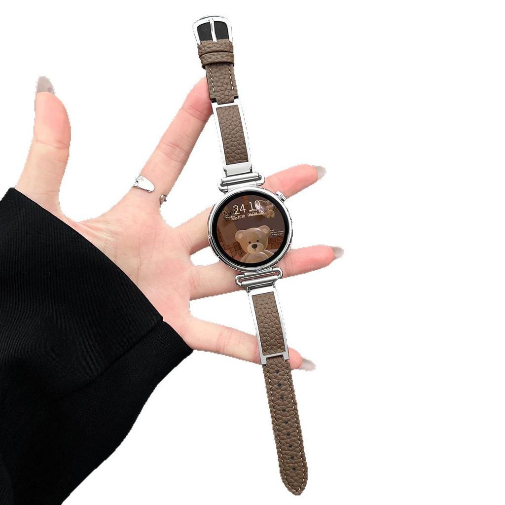 Совместимый металлический и кожаный браслет для Huawei GT5/6 и Watch4/3 Pro - Женский высококлассный дизайн.