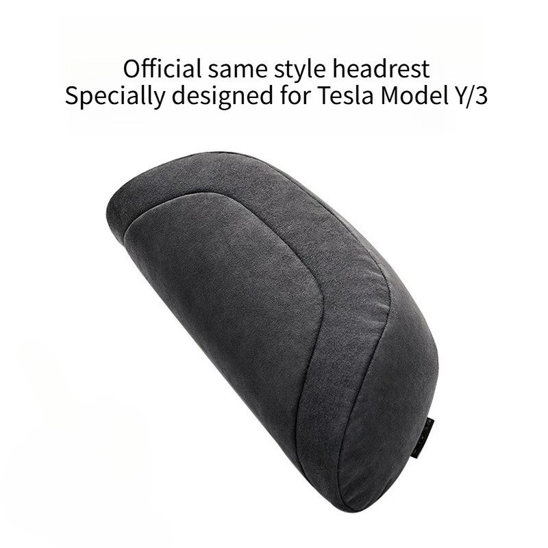 Для Tesla Model 3/Y Автомобильная подушка для шеи из пены с эффектом памяти Защитная поддержка поясницы Спинка Снимает давление Автомобильный подголовник Аксессуары