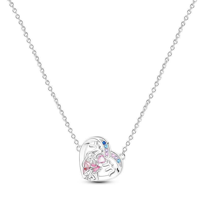 Original 925 Silver Love Key Butterfly Pendant Necklace Luxury Bow Flower Pearl Elegant Ring Jewelry Set Valentine's Day Gift