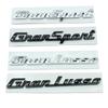 3D Car Trunk Gransport Granlusso Letters Badge Fender Emblem Sticker For Maserati Ghibli GTS Coupe Quattroporte Accessories