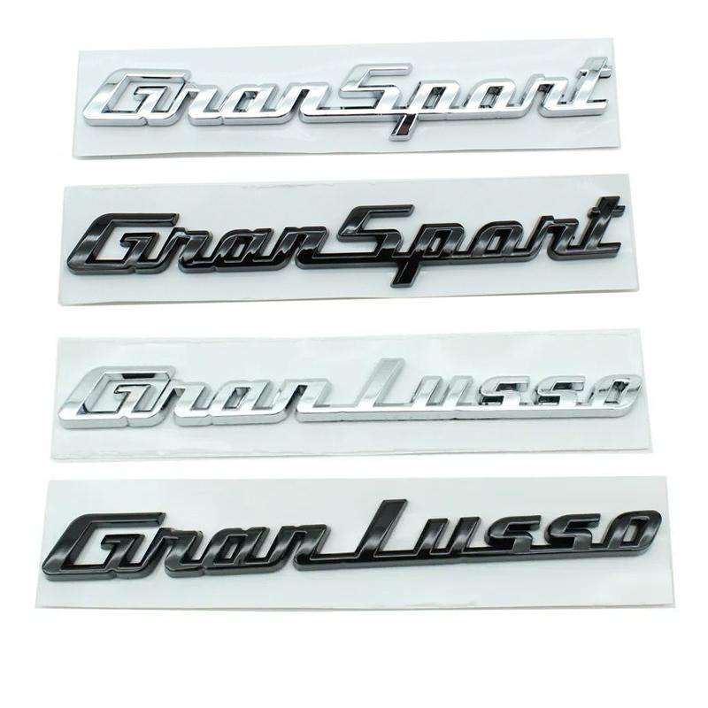 3D Car Trunk Gransport Granlusso Letters Badge Fender Emblem Sticker For Maserati Ghibli GTS Coupe Quattroporte Accessories
