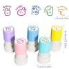 5Pcs/Set Round Emotional Expression Stamp French French Seal  Encourage Students