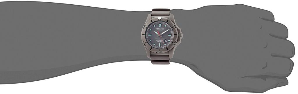 Часы VICTORINOX PROFESSIONAL DIVER TITANIUM Корпус из титана с пескоструйной обработкой Серый циферблат Серый резиновый ремешок Подарочный 241810 INOX. [