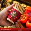 Одноразовые бумажные стаканчики с золотым тиснением к Китайскому Новому году 2025