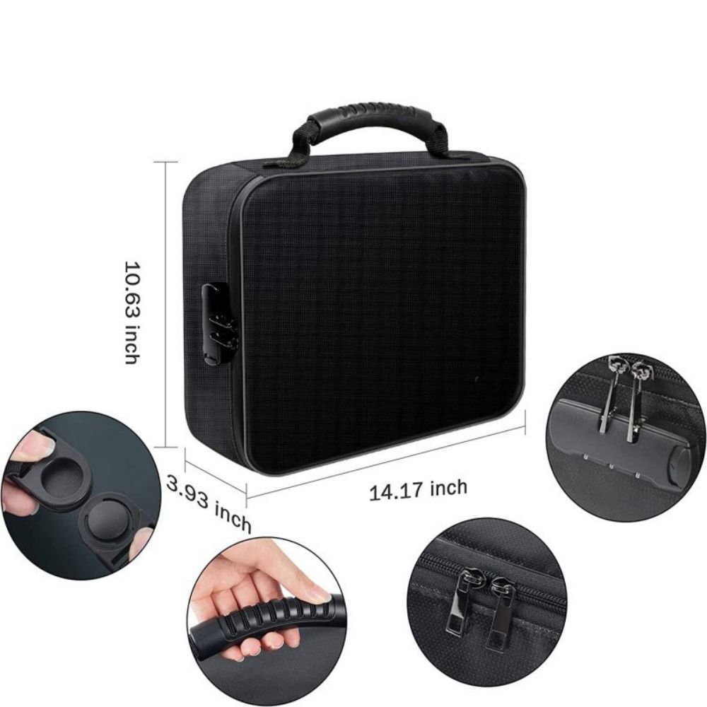 Waterproof File Organizer Box Zipper Accordion File Folder Important Document Organizer  Office