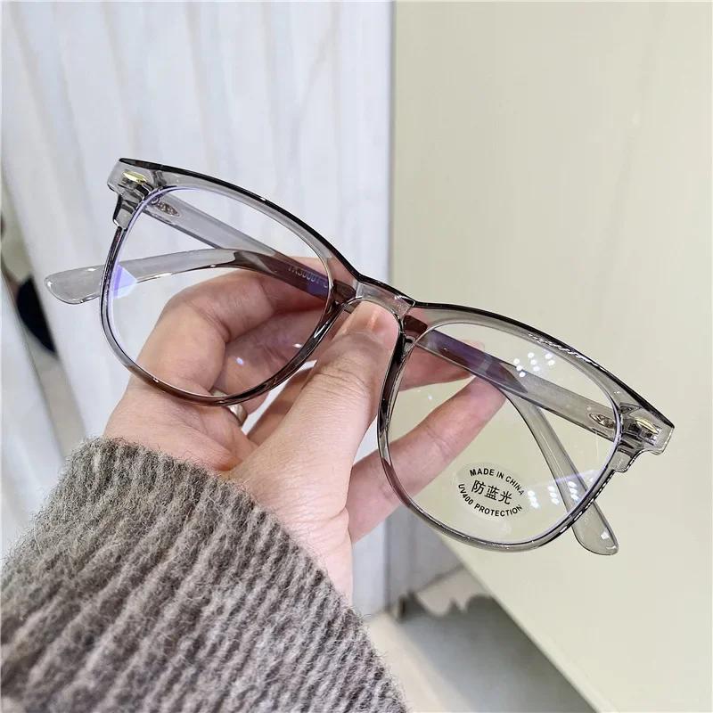 Trendy Korean Large Myopia Finished Glasses Personalized Men Women Glasses Ultra Light Anti Blue Light Near Sight Glasses