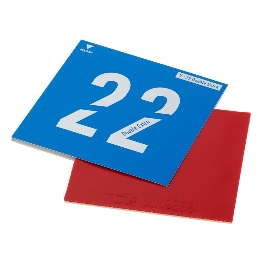 VICTAS Table Tennis Rubber V>22 Double Extra Back Soft Red 200070 MAX