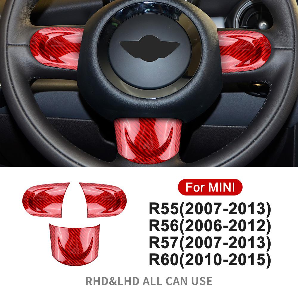 for MINI Cooper Countryman R60 R55 R56 R57 2010 2011 2012 Real Hard Carbon Fiber Car Steering Wheel Cover Trim Accessories