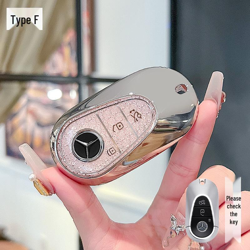 Чехол для ключа Mercedes-Benz для модели E300L/E260/C260L 2025 года с пряжкой, Чехол для GLC300L и Пряжка для автомобиля S-класса