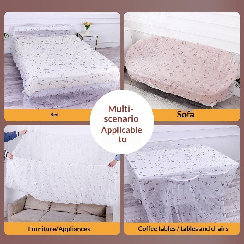 Disposable Stretch Plastic Dust Covers Elastic Dustproof Film for Sofa Bed Home Furniture Full Protection