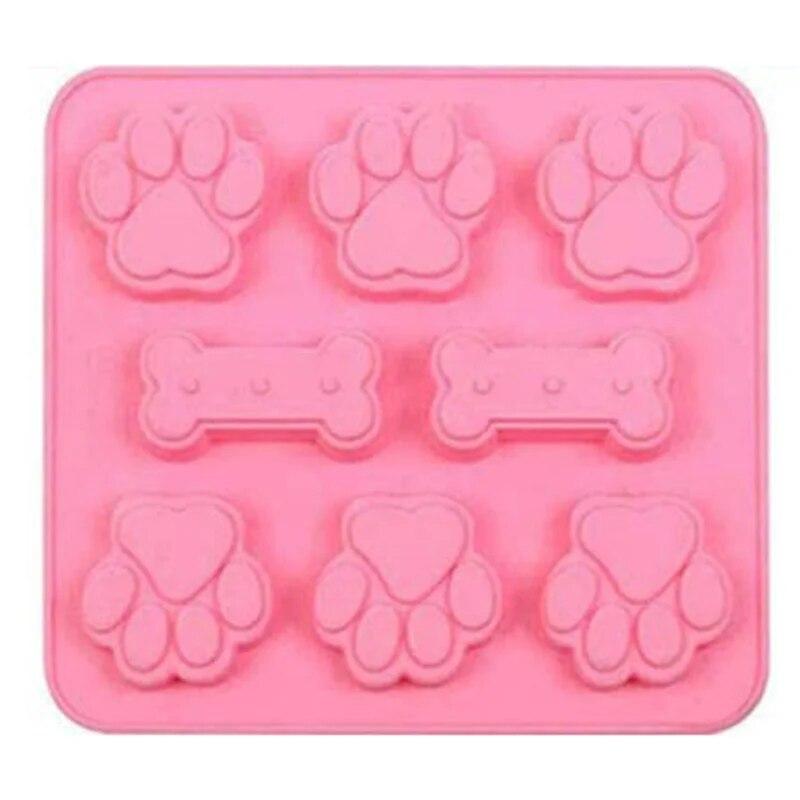 Силиконовая форма с изображением кошачьего следа, формы для торта, форма в форме кости, форма для помадки и печенья, 3D DIY, формы для выпечки в виде кошачьей лапы, аксессуары для выпечки