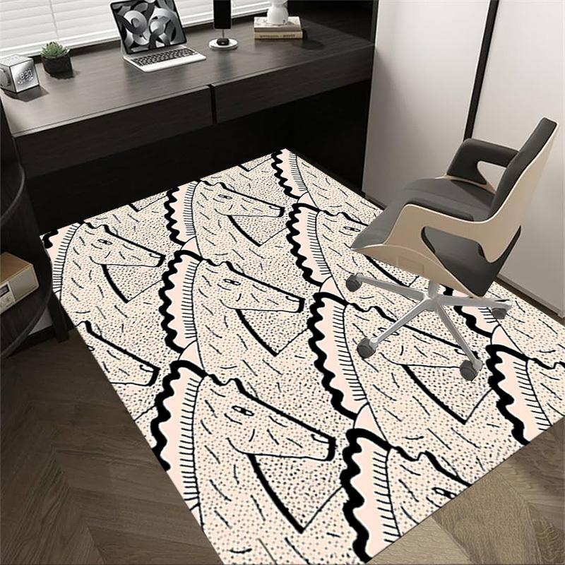 1PC Horse Pattern Non-Slip Floor Carpet Compatible for Office&Living Room&Bedroom&Dining room - Flat- Soft & Pattern, Vibrant Colors-W295
