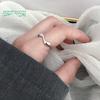 Кольцо на палец с гладким гальваническим покрытием - регулируемая геометрическая форма, декоративная полировка, однотонная неравномерная волна, ювелирные изделия для помолвки