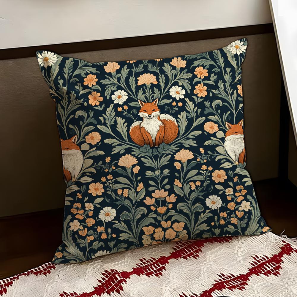 WWilliam MMorris Арт Лиса Наволочка Двусторонняя Мягкая Прочная Подушка Чехол для Дома Автомобиля Многоцелевое Использование для Повседневного Комфорта
