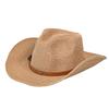 Western cowboy hat male retro ethnic style jazz hat children show face small straw hat sunscreen sun hat wholesale