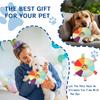 Funny Rainbow Plush Flying Saucer Dog Toys Outdoor Interactive Training Games Chew Toy Pets Flying Discs Toys with Bells