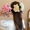 Тканевая роза милая заколка для волос в стиле девушки, универсальные аксессуары для волос, простая нишевая высококлассная заколка для волос, женская