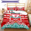 3pcs Liverpool Football Club Bedding Set Duvet Cover Closure Includes 1 Duvet Cover & 2 Pillowcases, Soft and Comfortable for All Seasons.