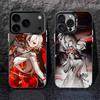 G-Genshin Impact A-Арлекино Для iPhone 17,16,15,14,13,12,11,Pro,MAX,Plus Черный Ударопрочный Конфетный Матовый Чехол