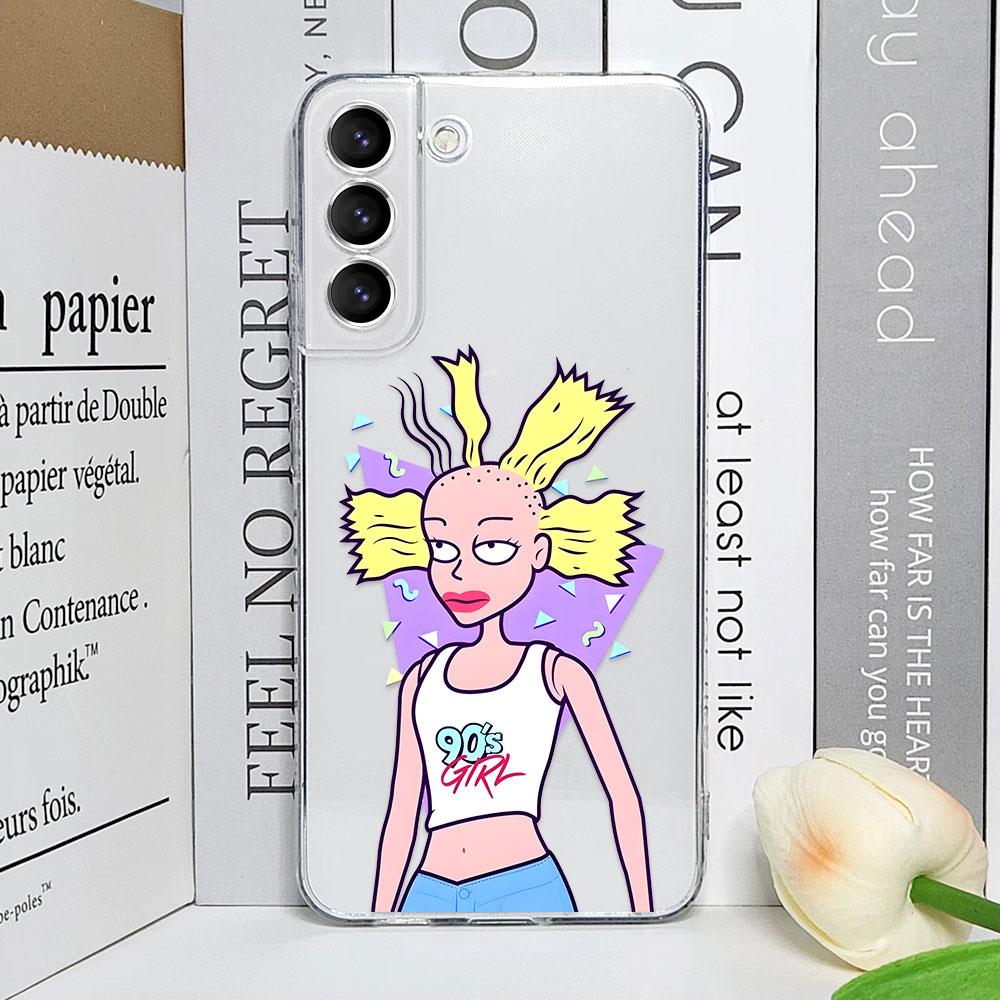 Мультяшный Забавный R-Rugrats Чехол для Телефона для Samsung Galaxy S25 S24 S23 Ultra S22 Plus S21 S23 FE Прозрачные Мягкие Чехлы Fundas Coque