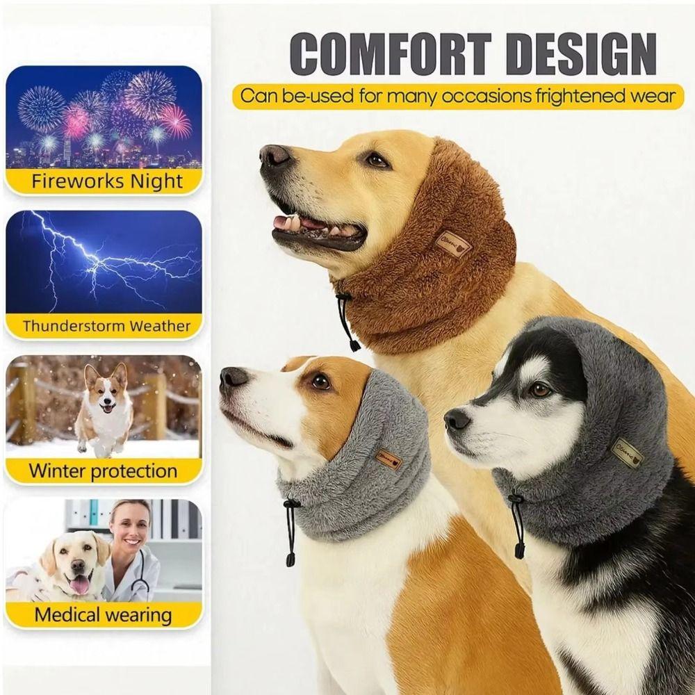 Adjustable Dog Headgear Warm Puppy Scarf Soft Cat Neckerchief  for Small Medium Large Dogs