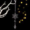 4pcs Colorful Snowflake Icicle Pendants Xmas Tree Ice Hanging Ornament  Merry Christmas Decoration
