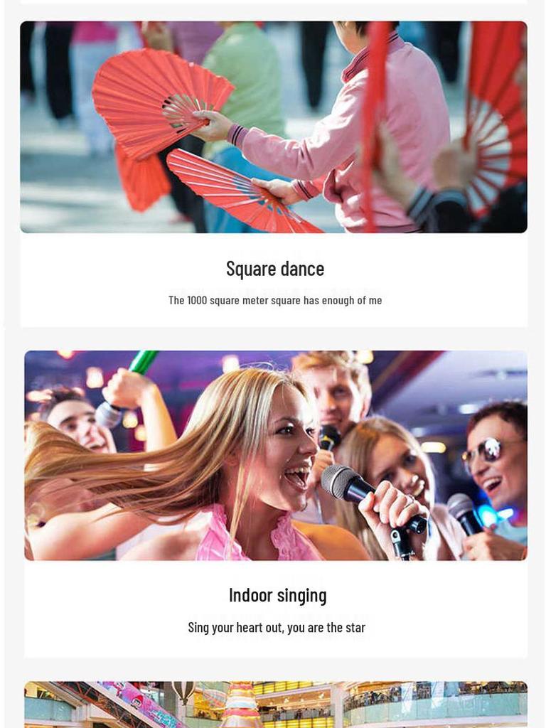 Sangean 1507 Двойная 15-дюймовая уличная Bluetooth-колонка с мощными басами и высокой громкостью