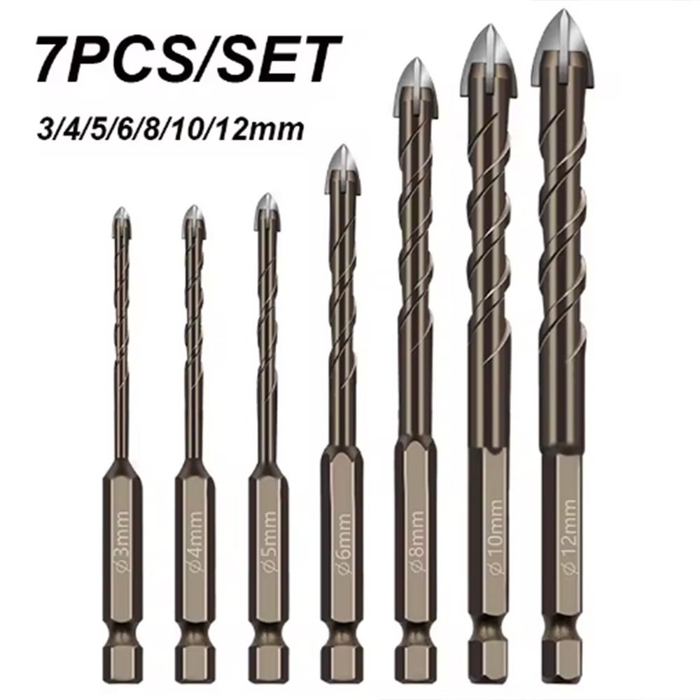 Four-Edged Cross Tile Drill Bits Set Anti Slip Hex Shank Hole Opener  Woodworker