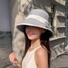 Breathable Polyester Sun Hat With Large Brim And Elegant Bow For Summer Outdoor Activities