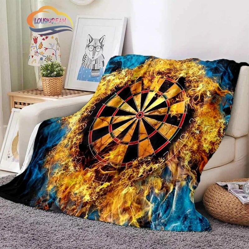 Darts Pattern Blanket Blank Series Ice and Fire  Cashmere  Fashion  Portable Flannel Warm Sofa Bed  Camping