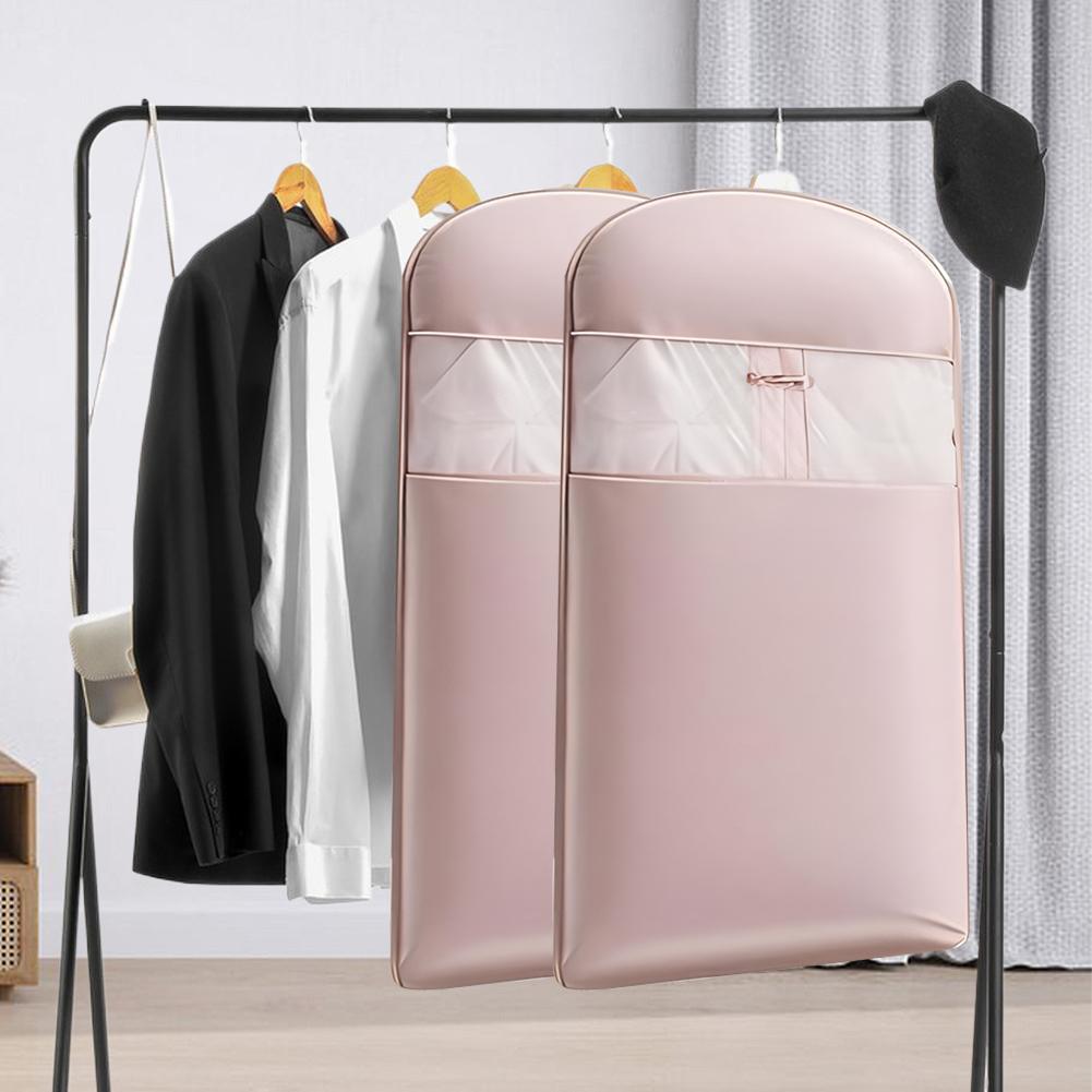 Space Saving Hanging Garment Bag with Self Compression Zipper Dust Cover Clothes Bag Garment Cover for Hanging Clothes