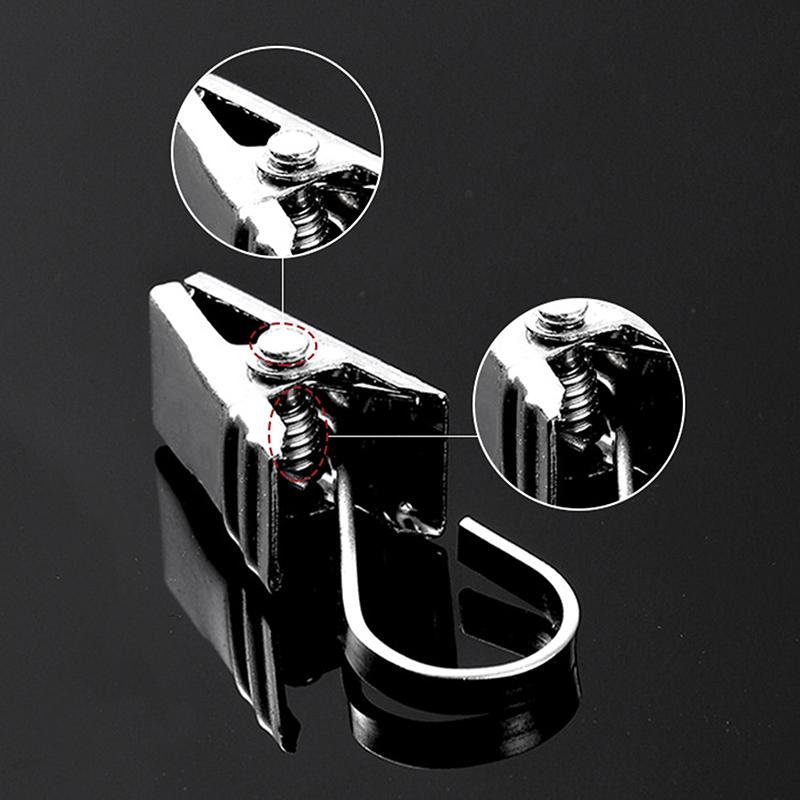 10/20Pcs Stainless Steel Curtain Clips With Hook Window Curtains Hanging Clamps Accessories Home Room Photo Decoration Hook Clip