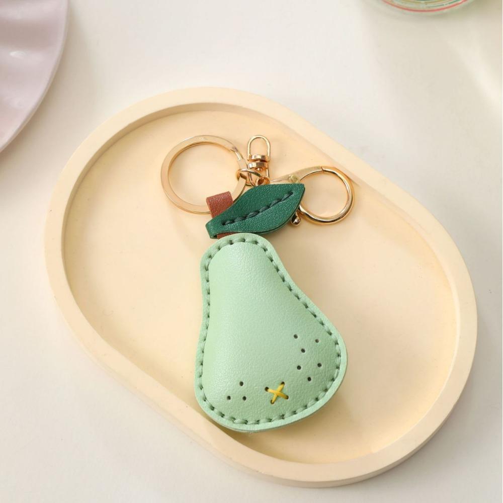 Cute Fruit Pendant Strawberry Bag Pendant Creative Leather Keychain  Men