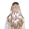 Haimeikang Bohemian Hippie Headband Dream Catcher Feather Headdress Fashion Peacock Feather Headbands Hair Accessories