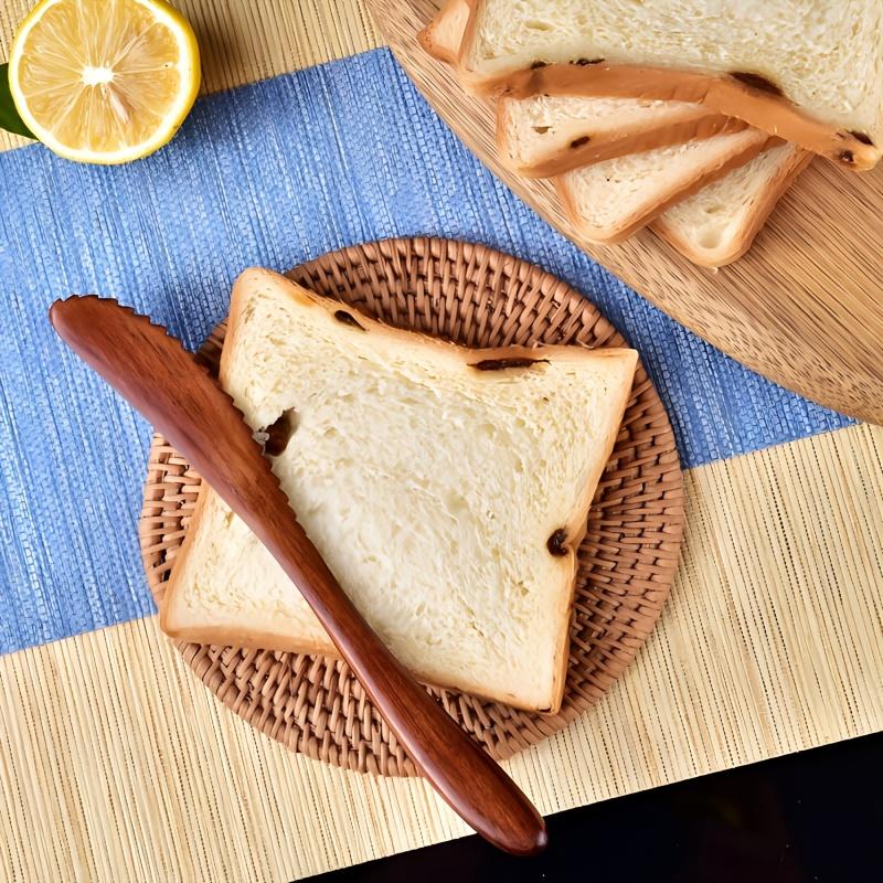 1 шт. Премиальный деревянный нож для масла с зубчатым краем - Идеален для намазывания сыра и джема, Кухонный предмет первой необходимости для домашних кулинаров и шеф-поваров, Инструмент для намазывания масла