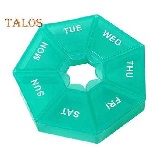 Еженедельный органайзер для таблеток с 7 отделениями, портативный дорожный футляр для таблеток, дозатор для приема лекарств один раз в день, ящик для хранения капсул