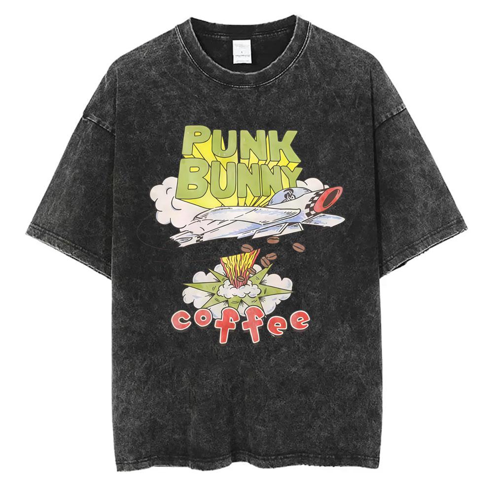 Washed Vintage Punk Band Green Day Cartoon Funny Merch Tshirt Men Women Clothing Rock Oversized T Shirts Mens Fashion Tshirts