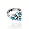 Natural Blue Topaz Ring, 925 Sterling Silver Ring, Gold Plated Statement Ring, Bohemian Women Ring, Engagement Wedding Ring, Gift For Her