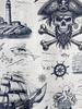 Men'S And Women'S Youth Retro Pirate Skull Hawaiian Short Sleeve Shirt